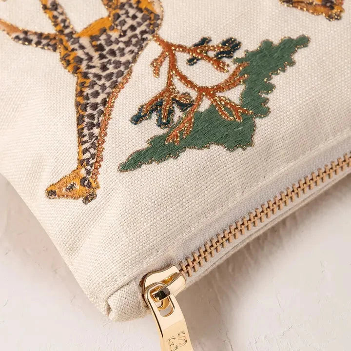 Everyday Pouch | Giraffe Herd | Cream Purse Elizabeth Scarlett 