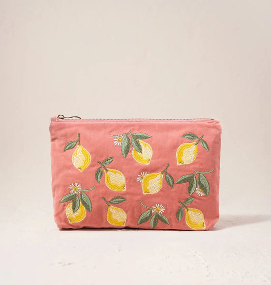 Everyday Pouch | Lemon Blossom | Coral Purse Elizabeth Scarlett 