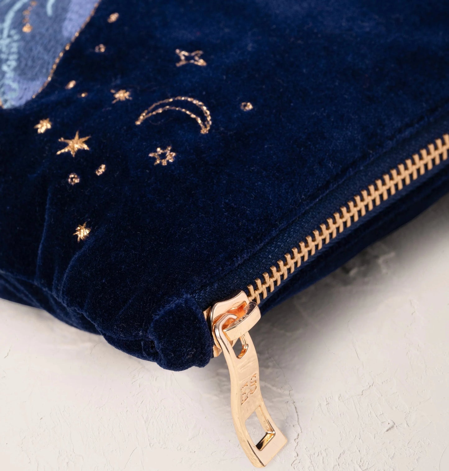 Everyday Pouch | Mystical Whale | Navy Velvet Make up Bag Elizabeth Scarlett 