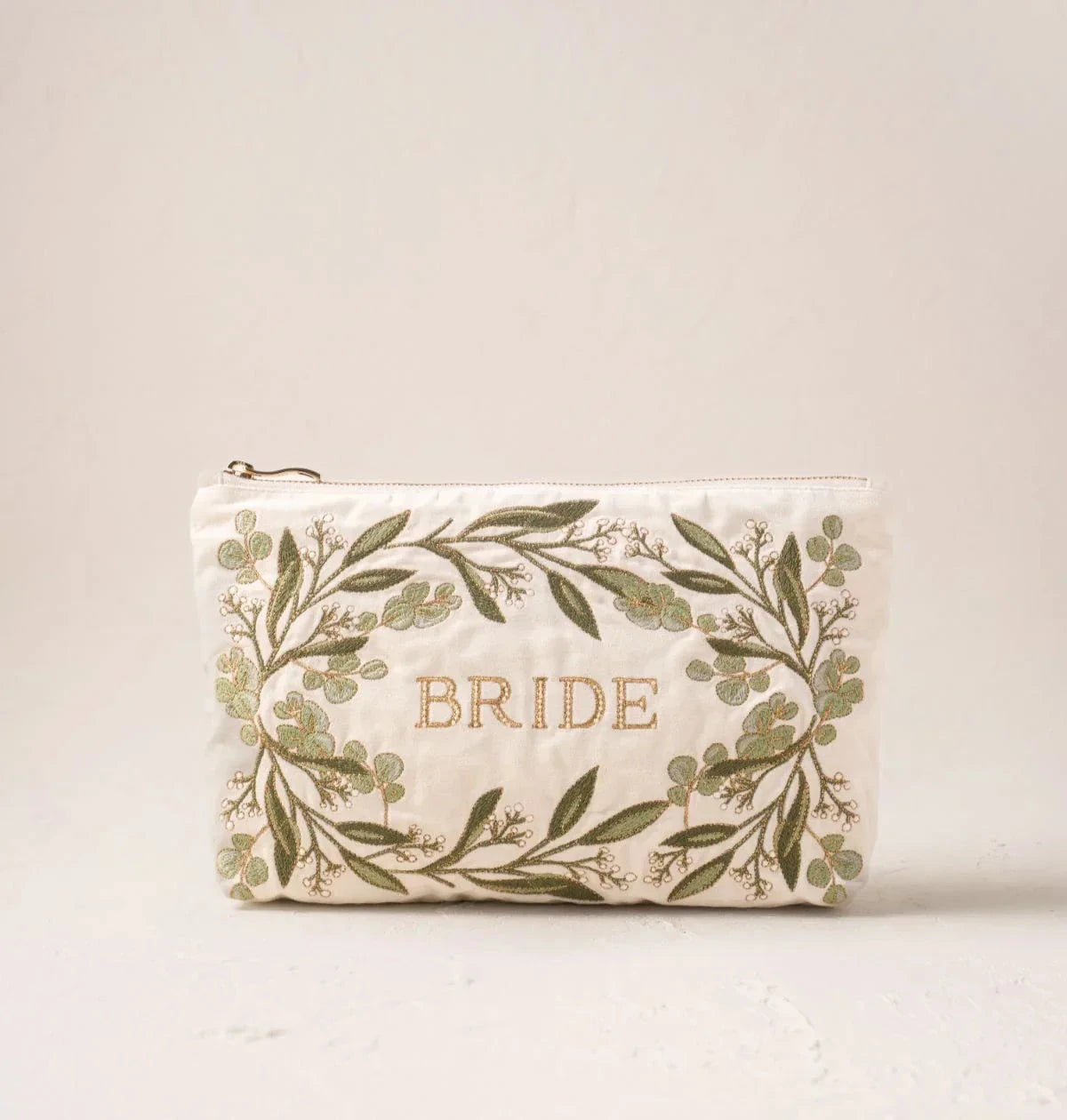 Everyday Pouch | Olive Branch | Bride | Cream Make up Bag Elizabeth Scarlett 