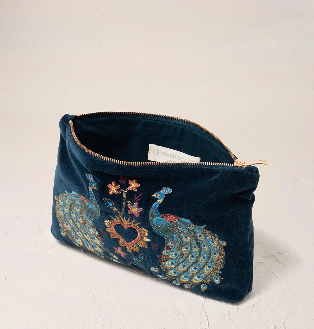 Everyday Pouch | Peacock Floral Make up Bag Elizabeth Scarlett 