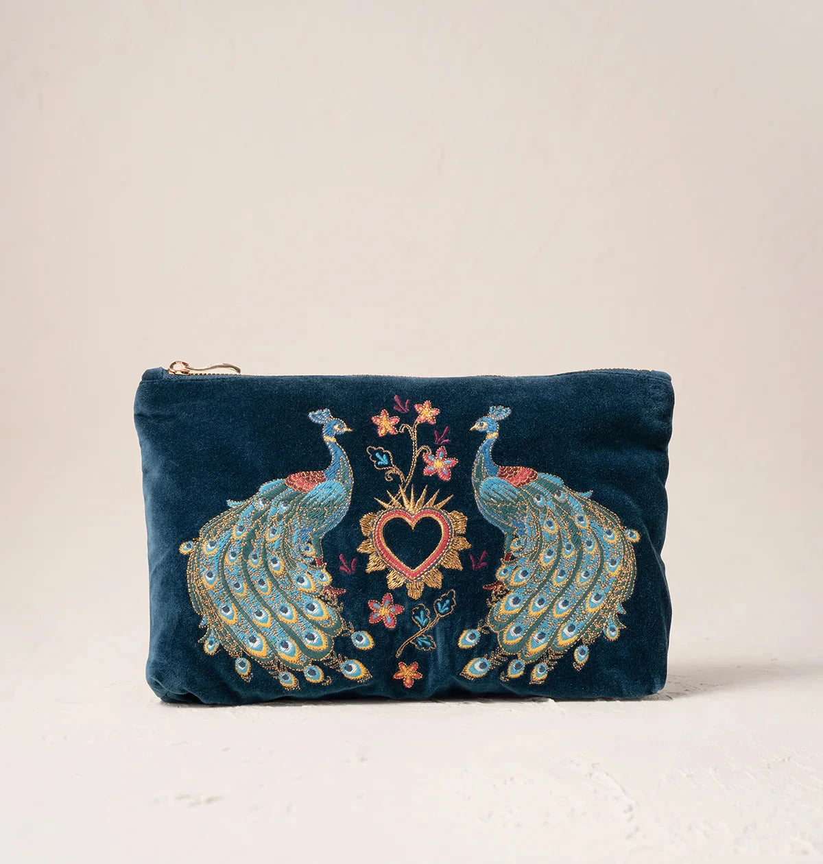 Everyday Pouch | Peacock Floral Make up Bag Elizabeth Scarlett 