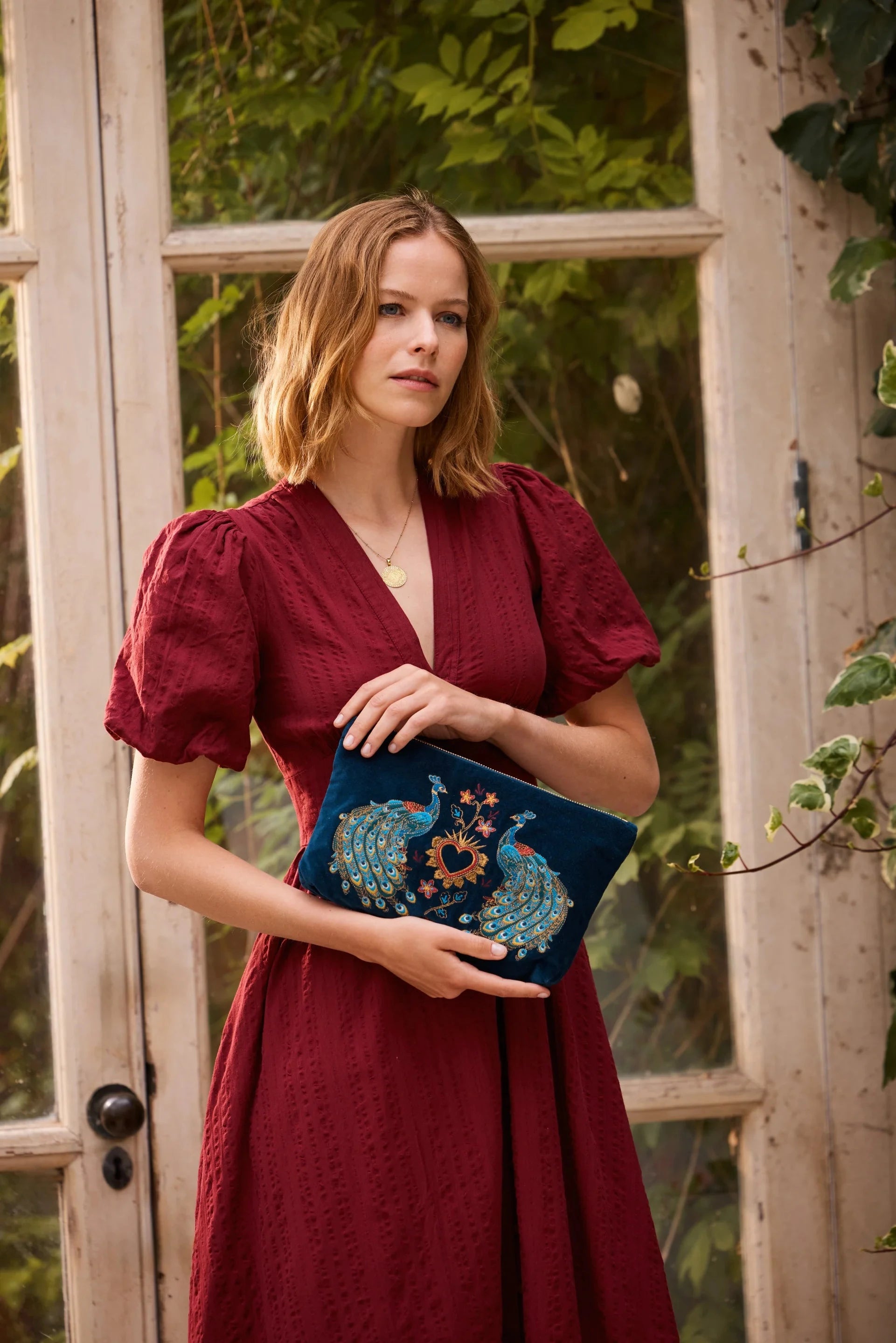Everyday Pouch | Peacock Floral Make up Bag Elizabeth Scarlett 