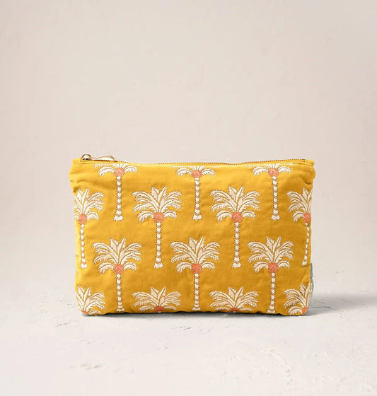 Everyday Pouch | Sunrise Palms | Gold Yellow Purse Elizabeth Scarlett 