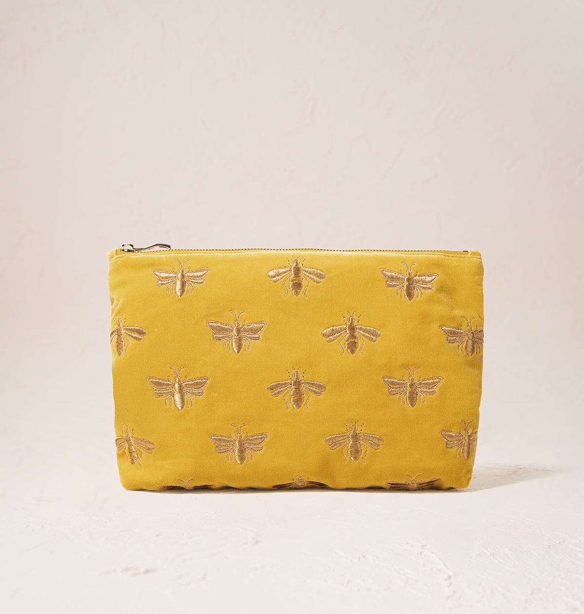 Everyday Velvet Pouch | Honey Bee | Mustard Clutch bag Elizabeth Scarlett 