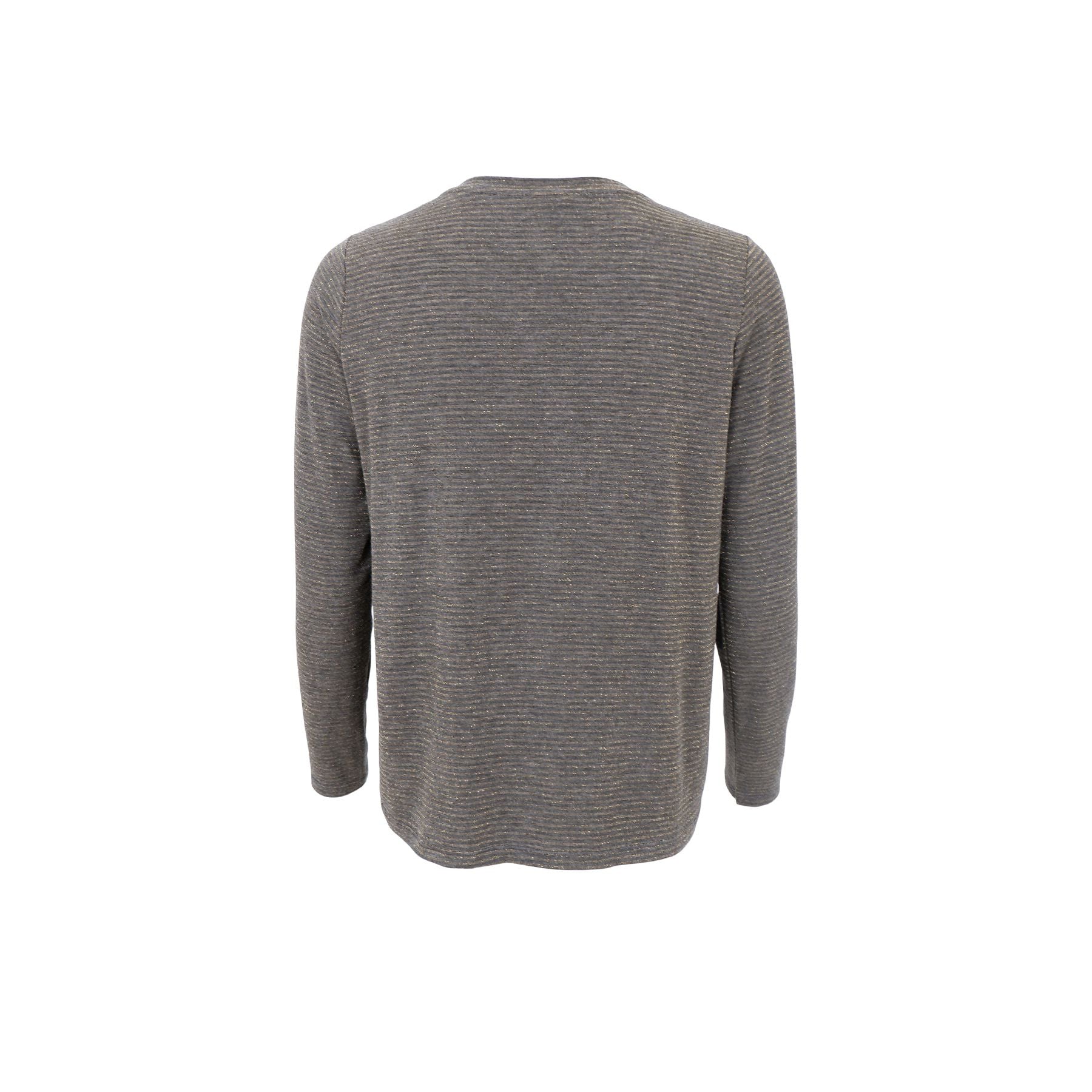 Faye Loose Tee | Grey Stripe Shirts & Tops Black Colour 