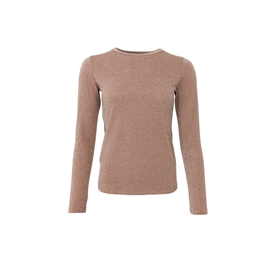 Faye Lurex Blouse | Golden Taupe Shirts & Tops Black Colour 