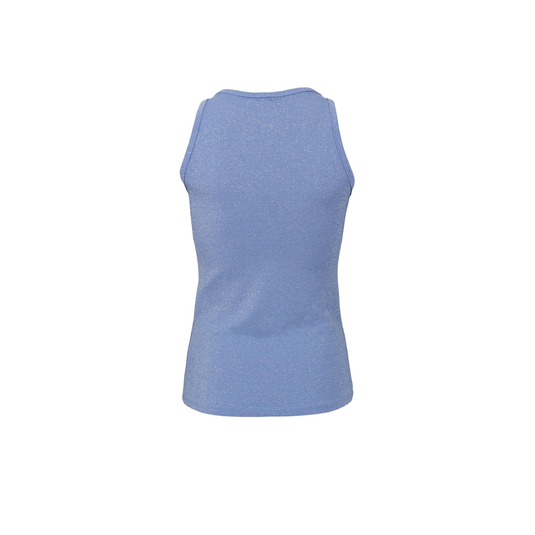 Faye Lurex Top | Light Blue Shirts & Tops Black Colour 
