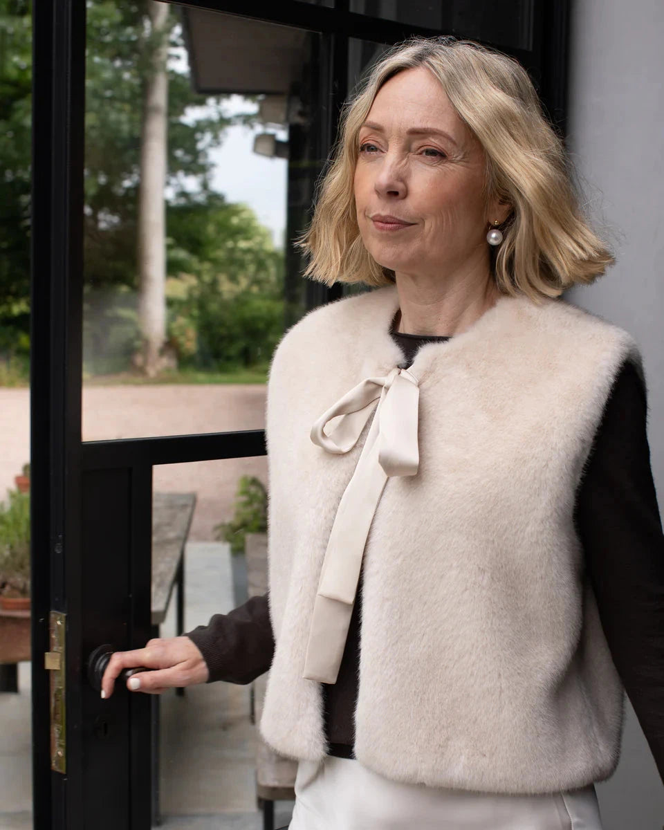 Felicity Gilet | Bone White Gilet Chalk 
