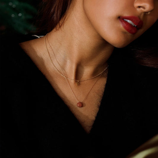 Fine Cord Necklace | Goldstone Necklaces Wanderlust Life 