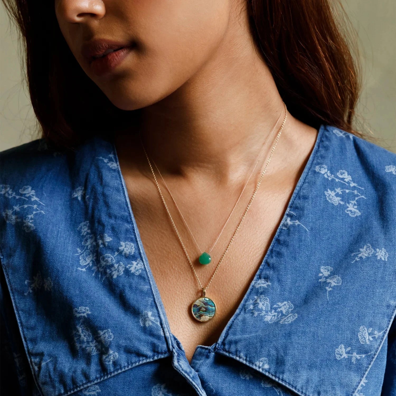 Fine Cord Necklace | Green Aventurine Necklaces Wanderlust Life 