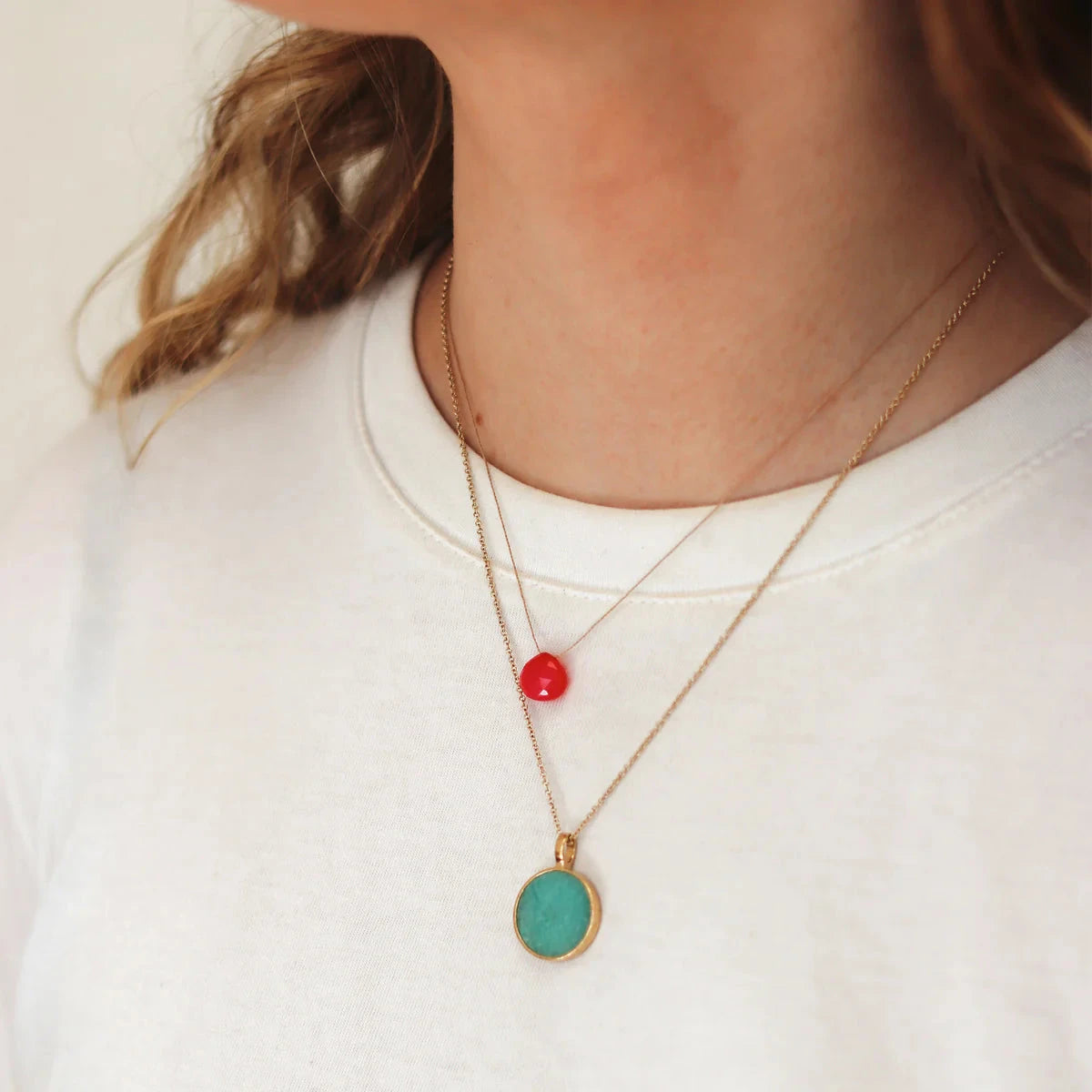 Fine Cord Necklace | Hot Pink Chalcedony Necklaces Wanderlust Life 