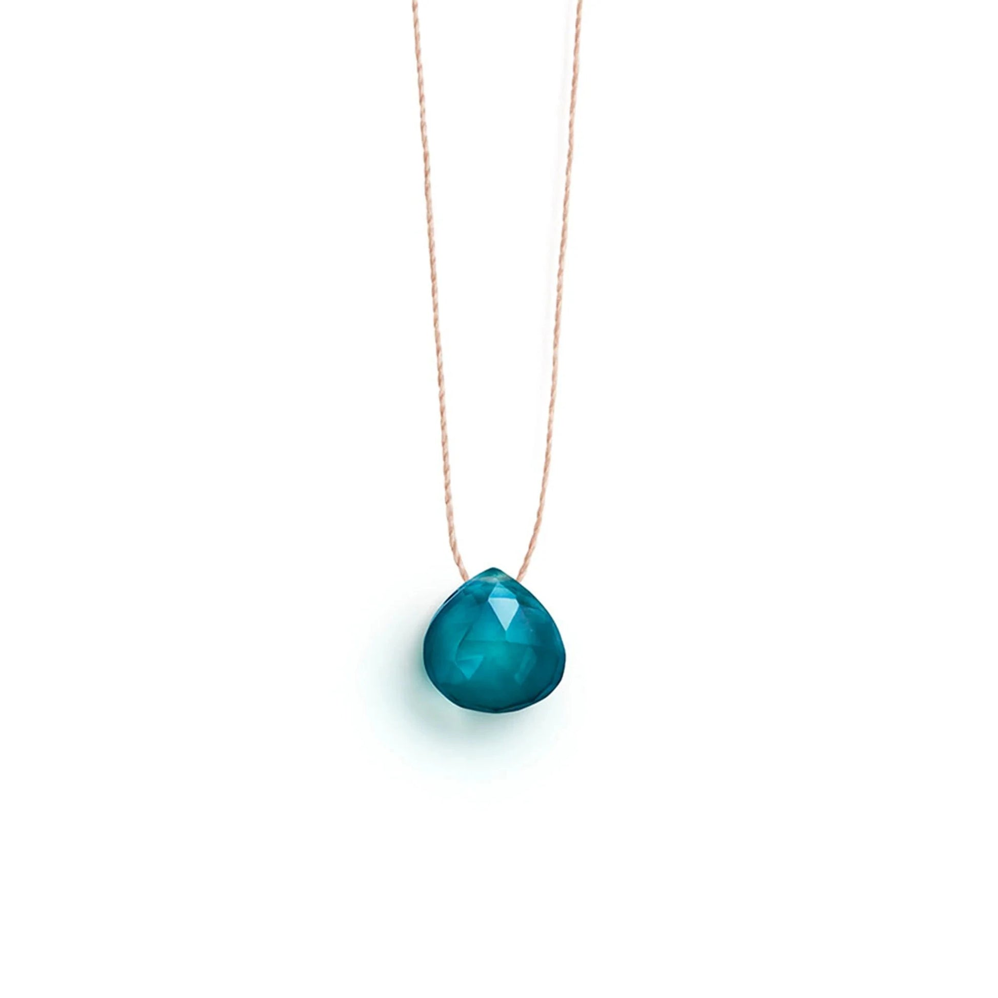 Fine Cord Necklace | Portofino Blue Quartz (NEW) Necklaces Wanderlust Life 
