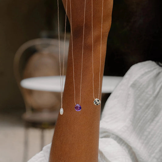 Fine Cord Necklace | Purple Amethyst Necklaces Wanderlust Life 