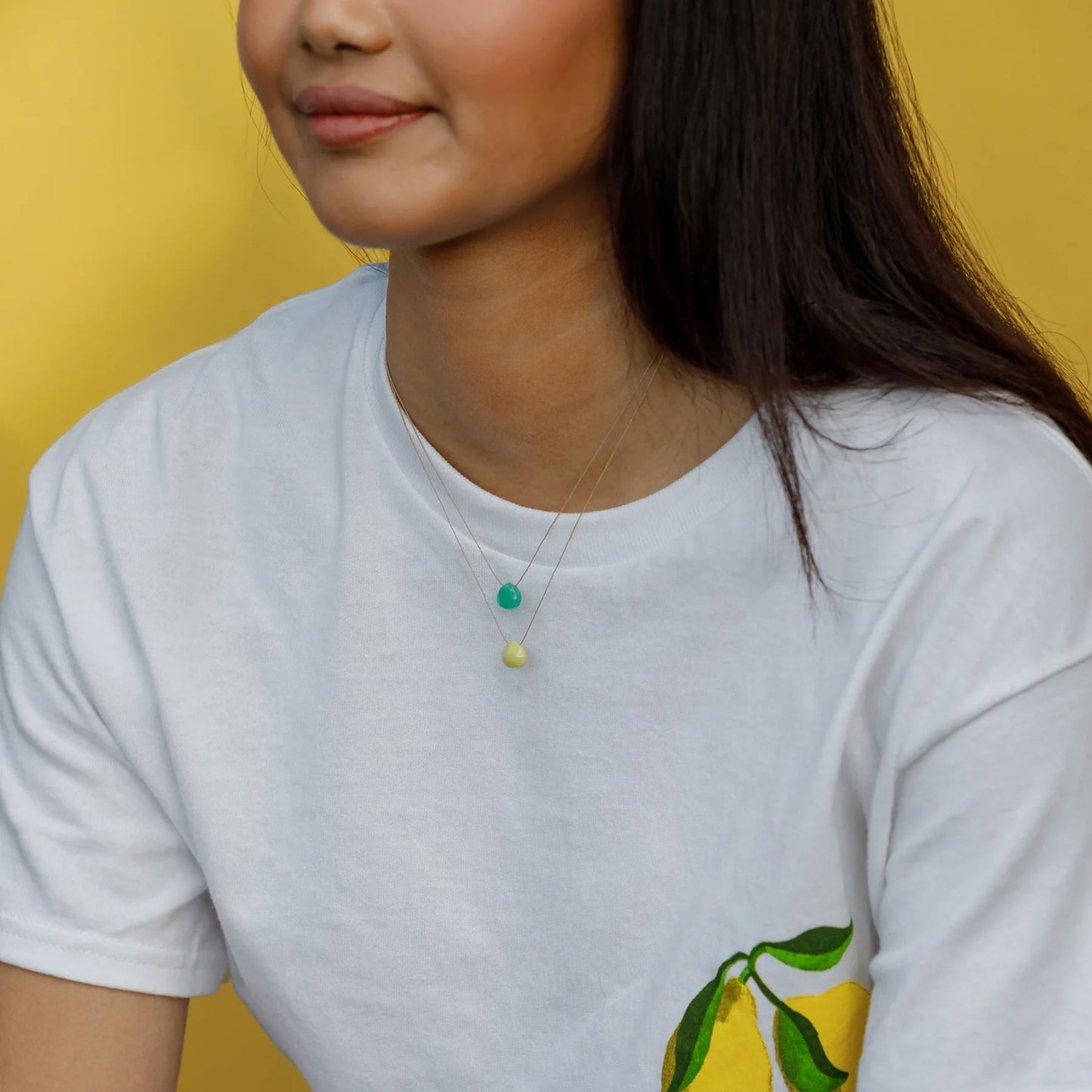 Fine Cord Necklace | Yellow Seraphinite Necklaces Wanderlust Life 