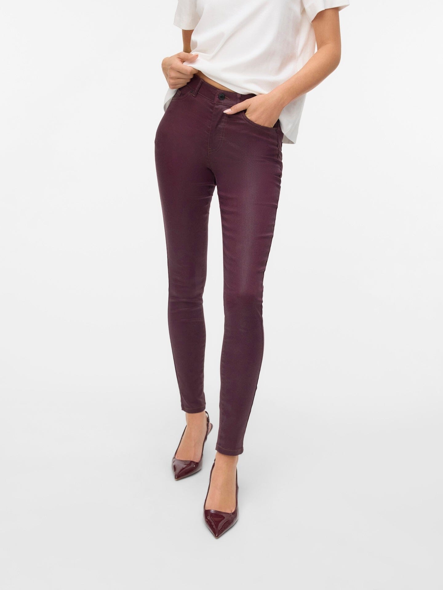 Flash Skinny Trousers | Chocolate Torte Trousers Vero Moda 