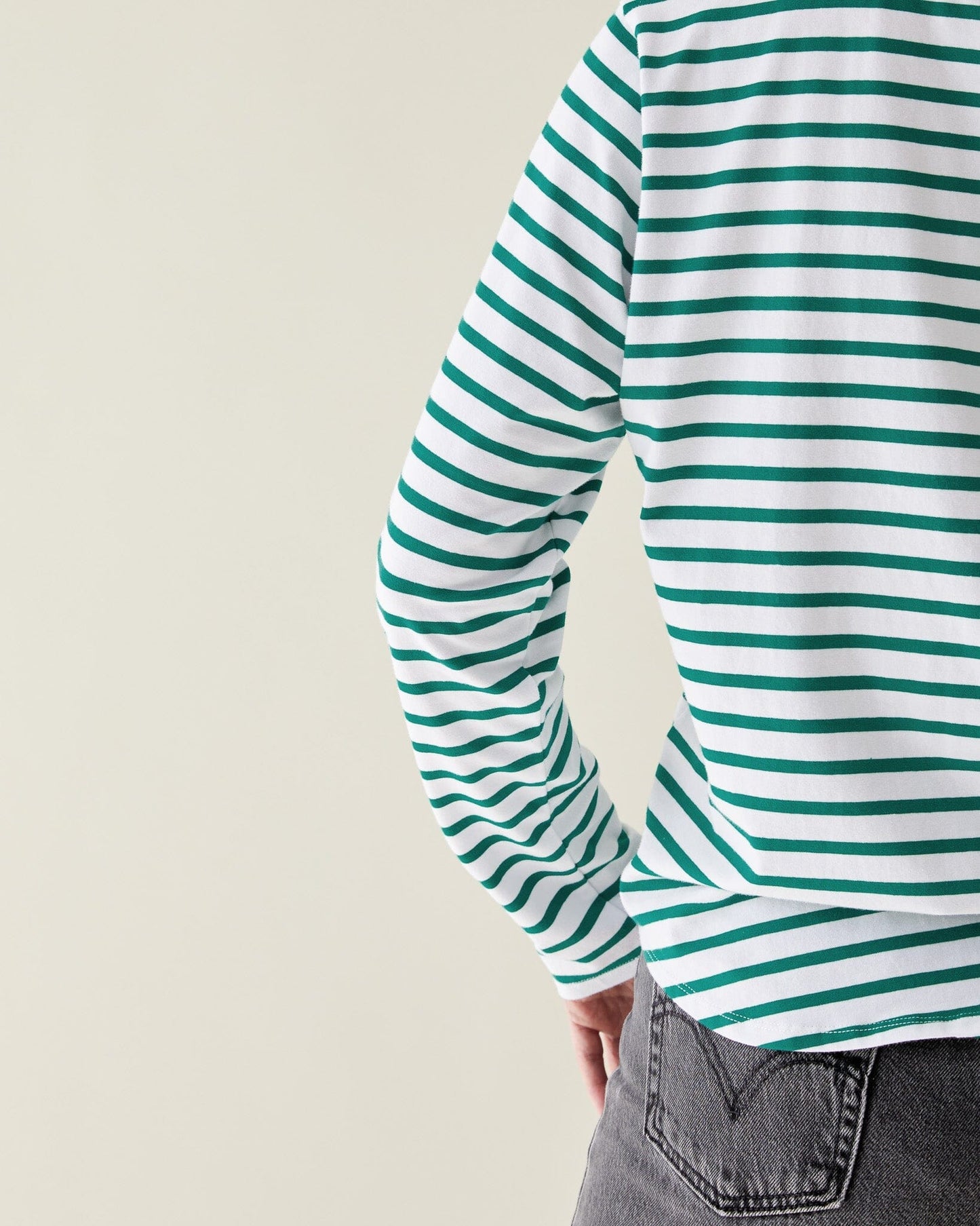Fleur Stripe T Shirt | Green Shirts & Tops Chalk 