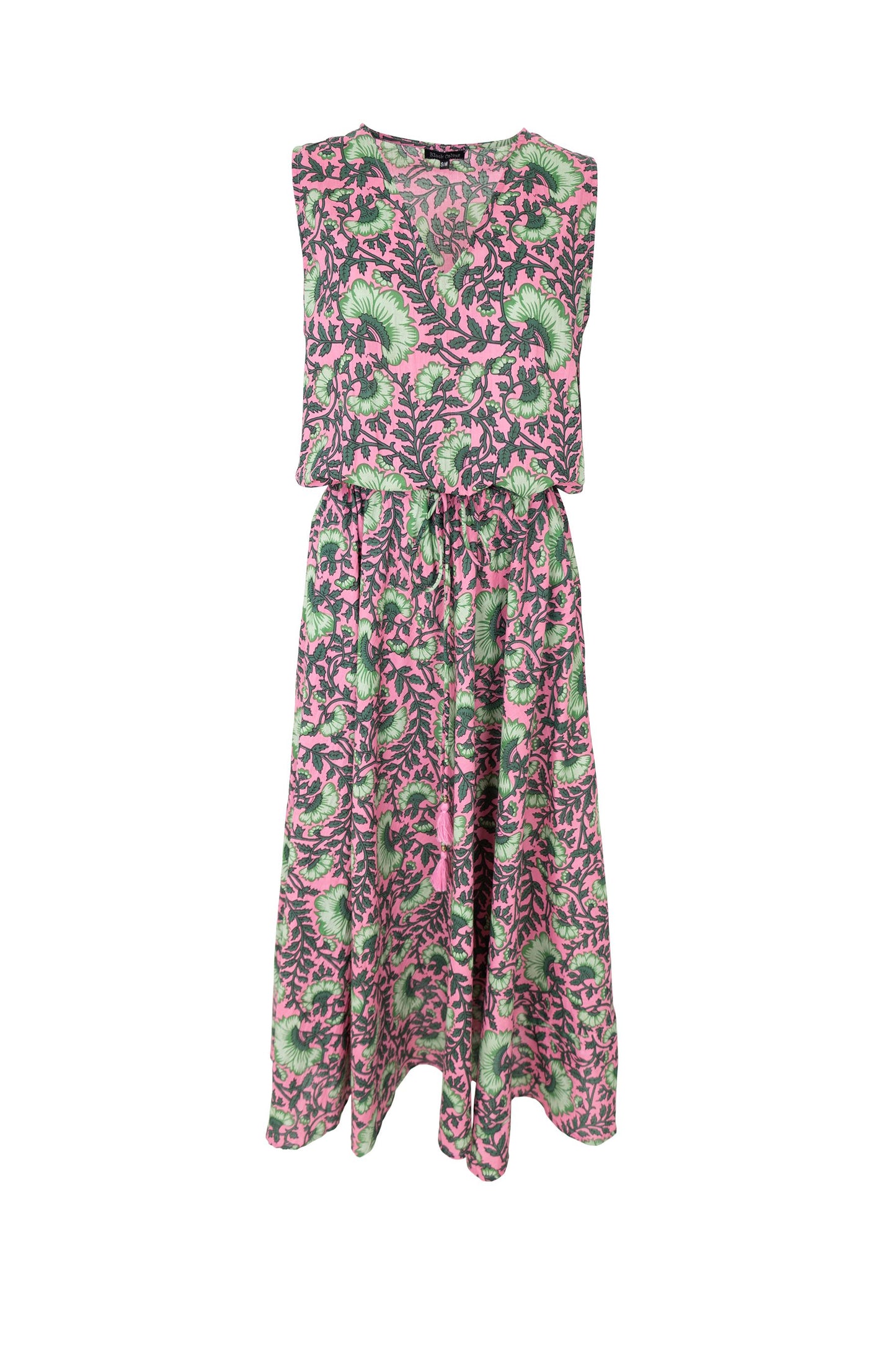 Flora Summer Dress | Pink Dahlia Dresses Black Colour 