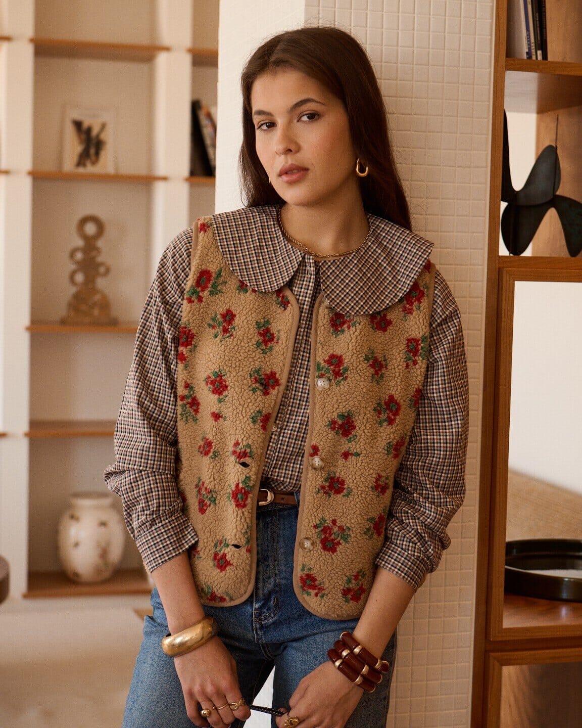 Florrie Vest | Taupe Gilet Parisienne Collection 