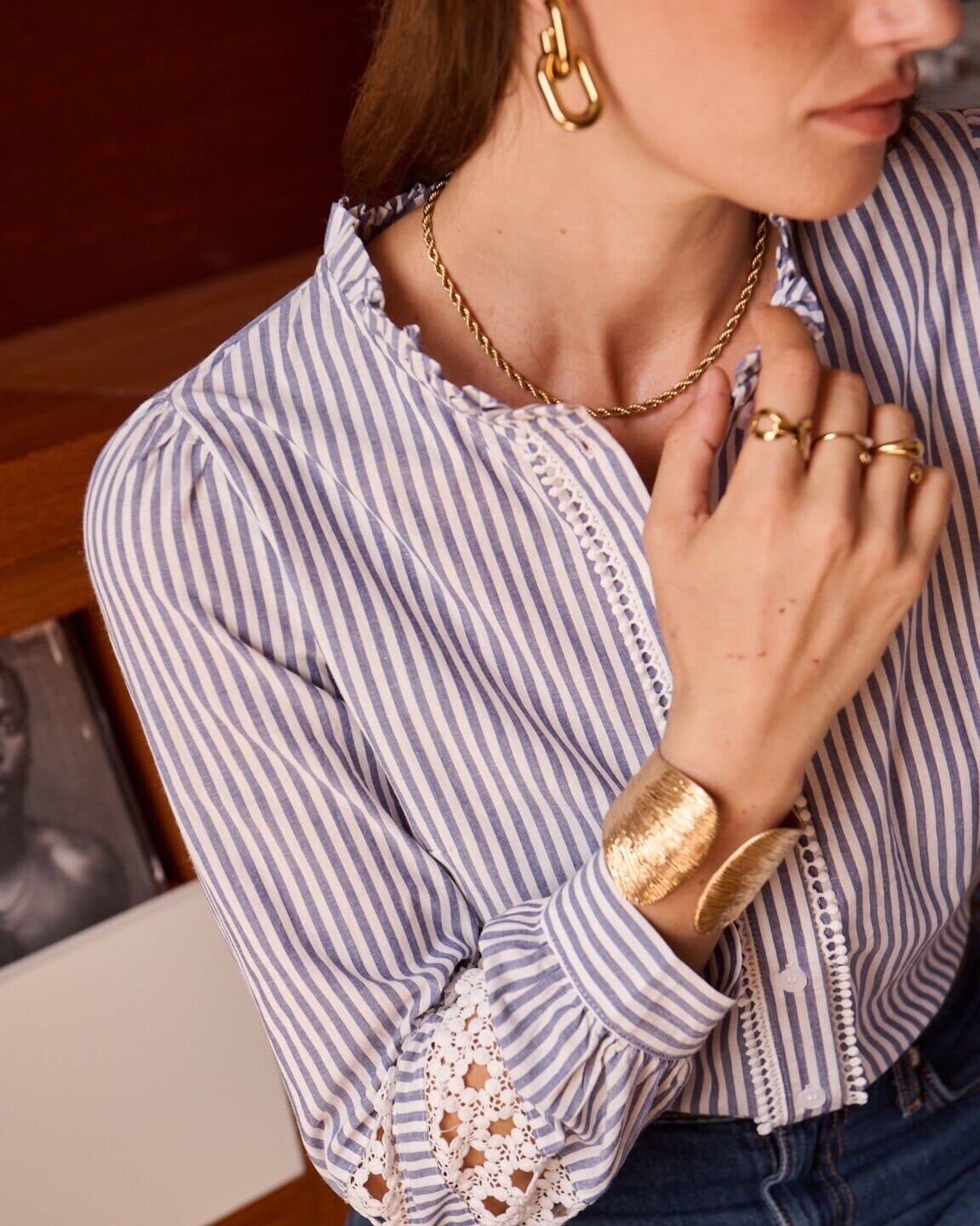 Freda Shirt | Blue Shirt Parisienne Collection 