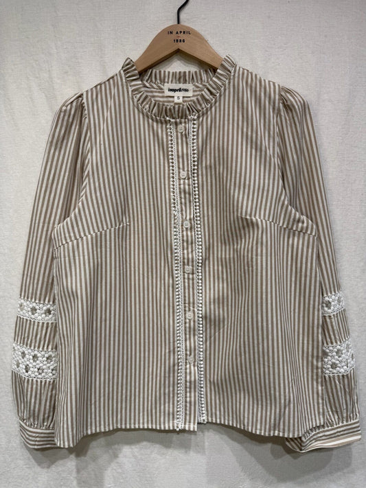 Freda Shirt | Taupe Shirt Parisienne Collection 