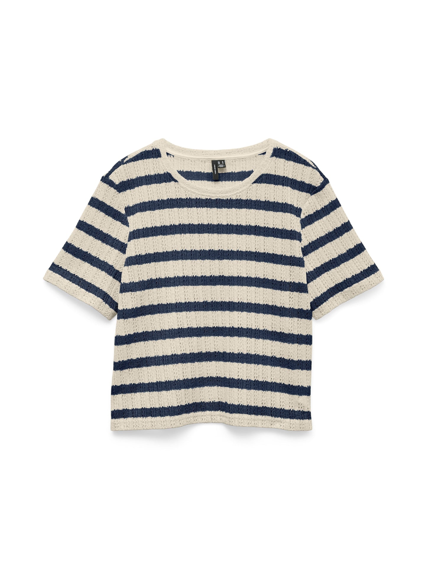 Freja Stripe Top | Birch/Navy Blazer Blouse Vero Moda 