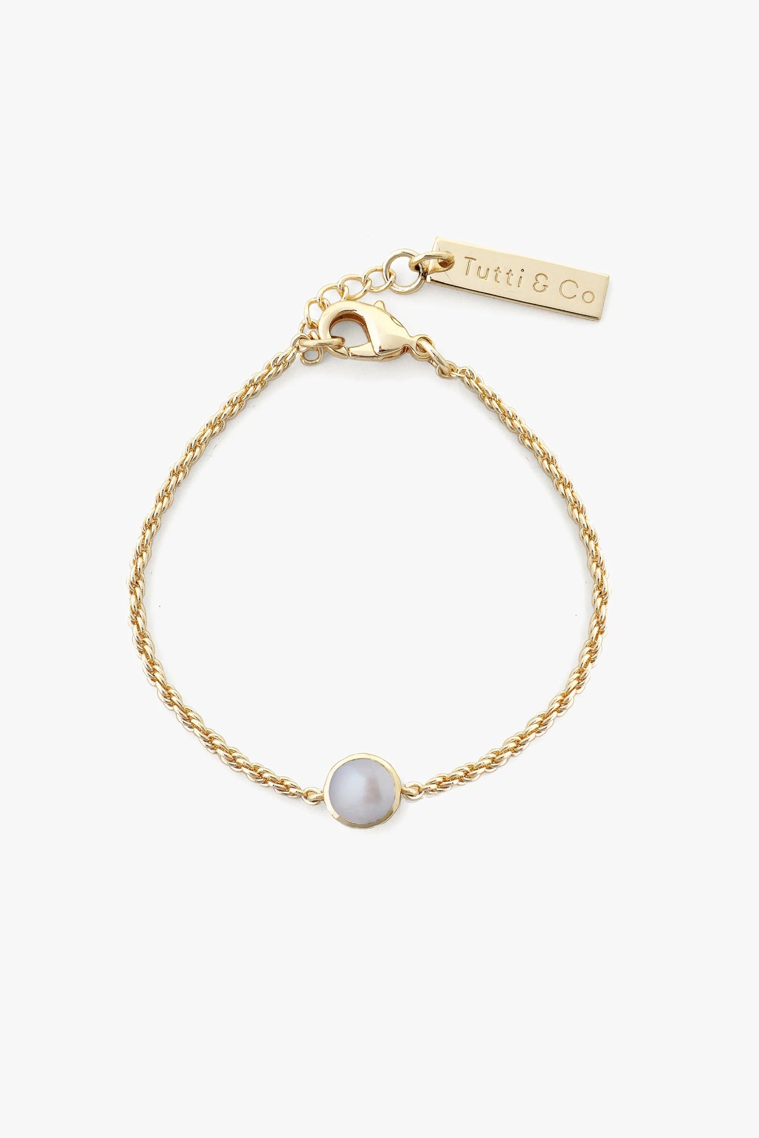 Freshwater Pearl Bracelet | Gold Bracelet Tutti & Co 