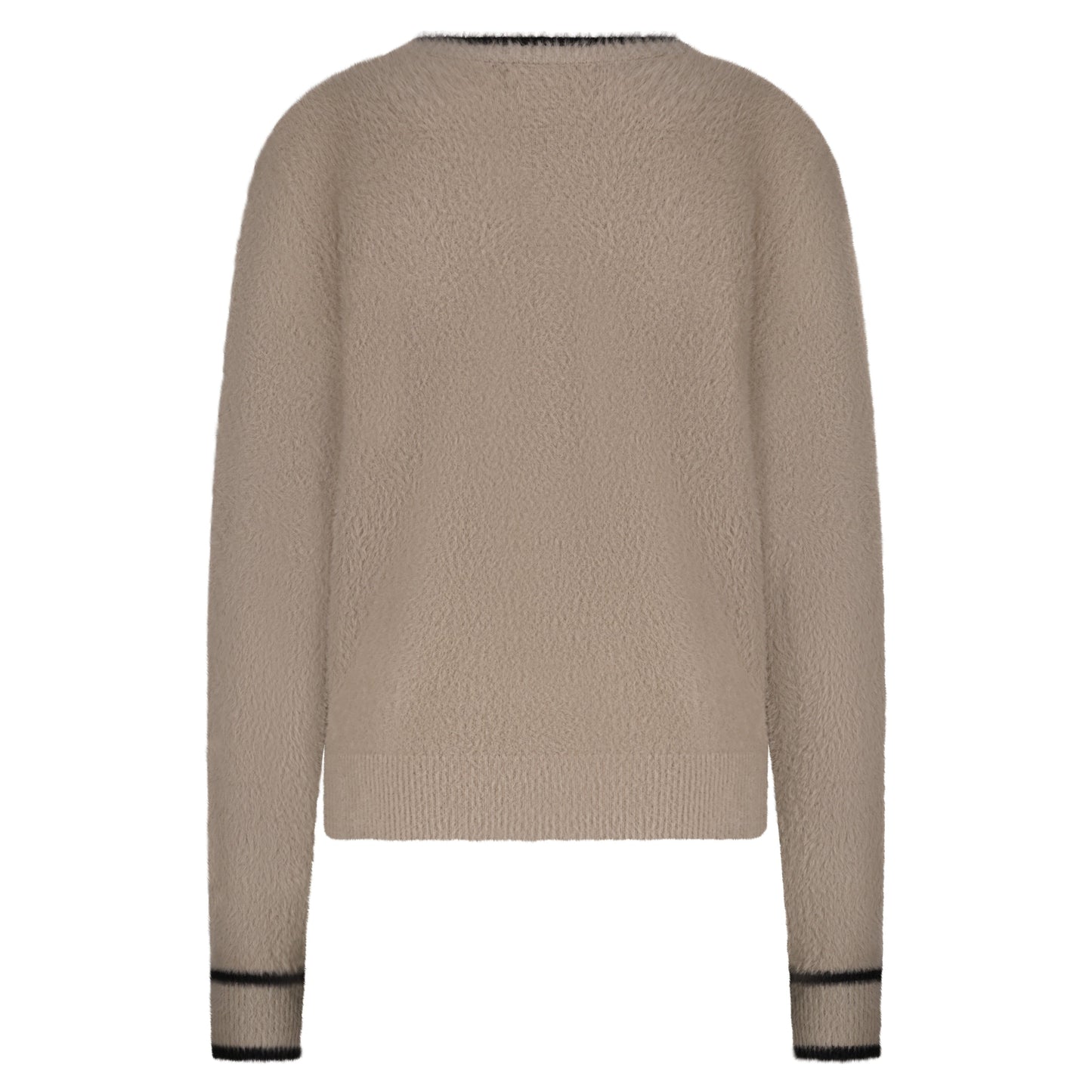 Fuzzy Sweater | Clay/Black Knitwear Red Button 