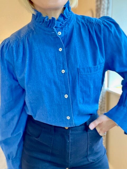 Gabrielle Frill Shirt | Denim Shirt French Edit 