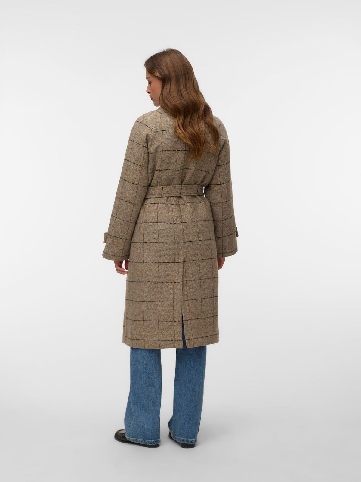 Gemma Check Coat | Light Grey Coats & Jackets Vero Moda 