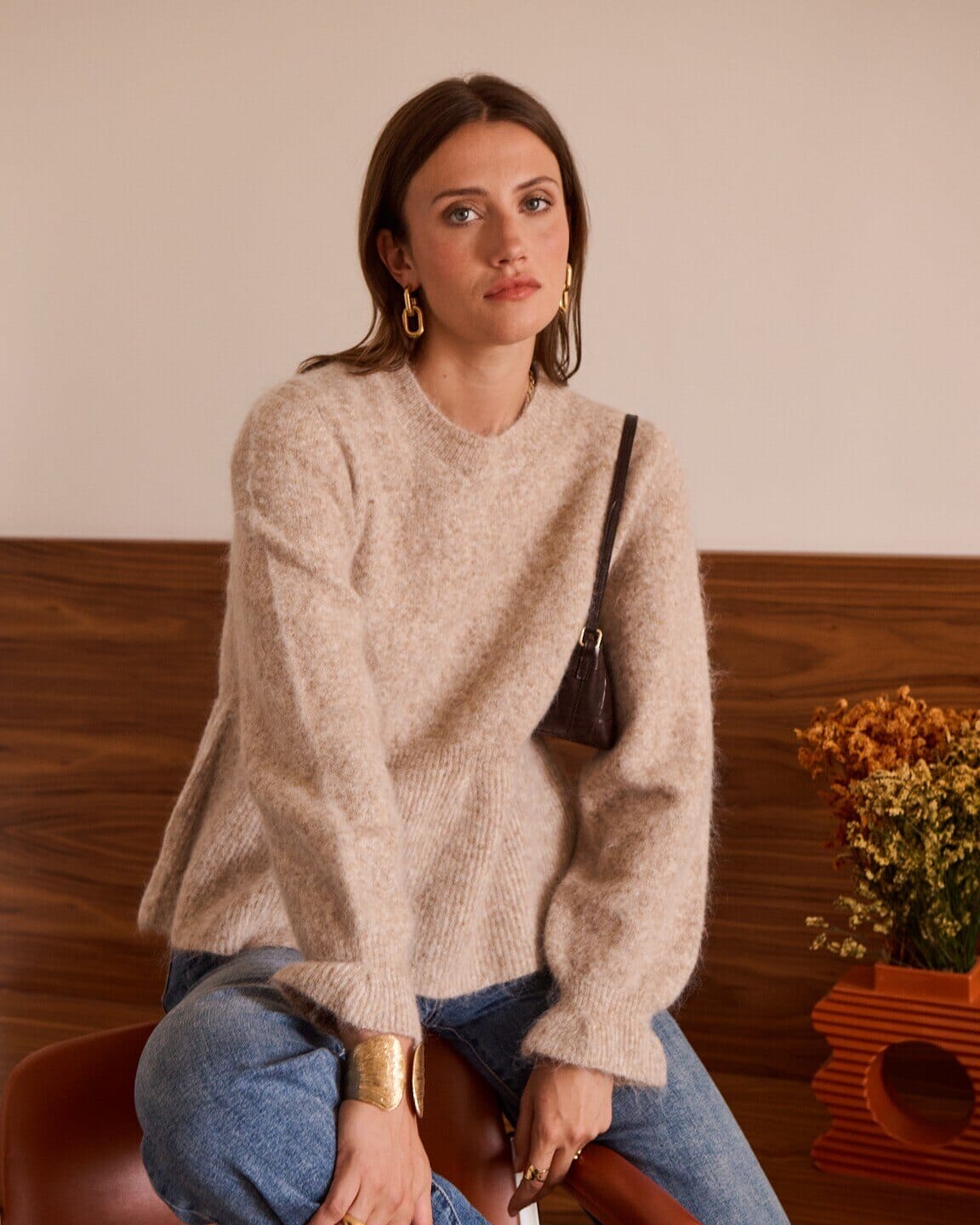 Gena Sweater | Taupe Shirt Parisienne Collection 