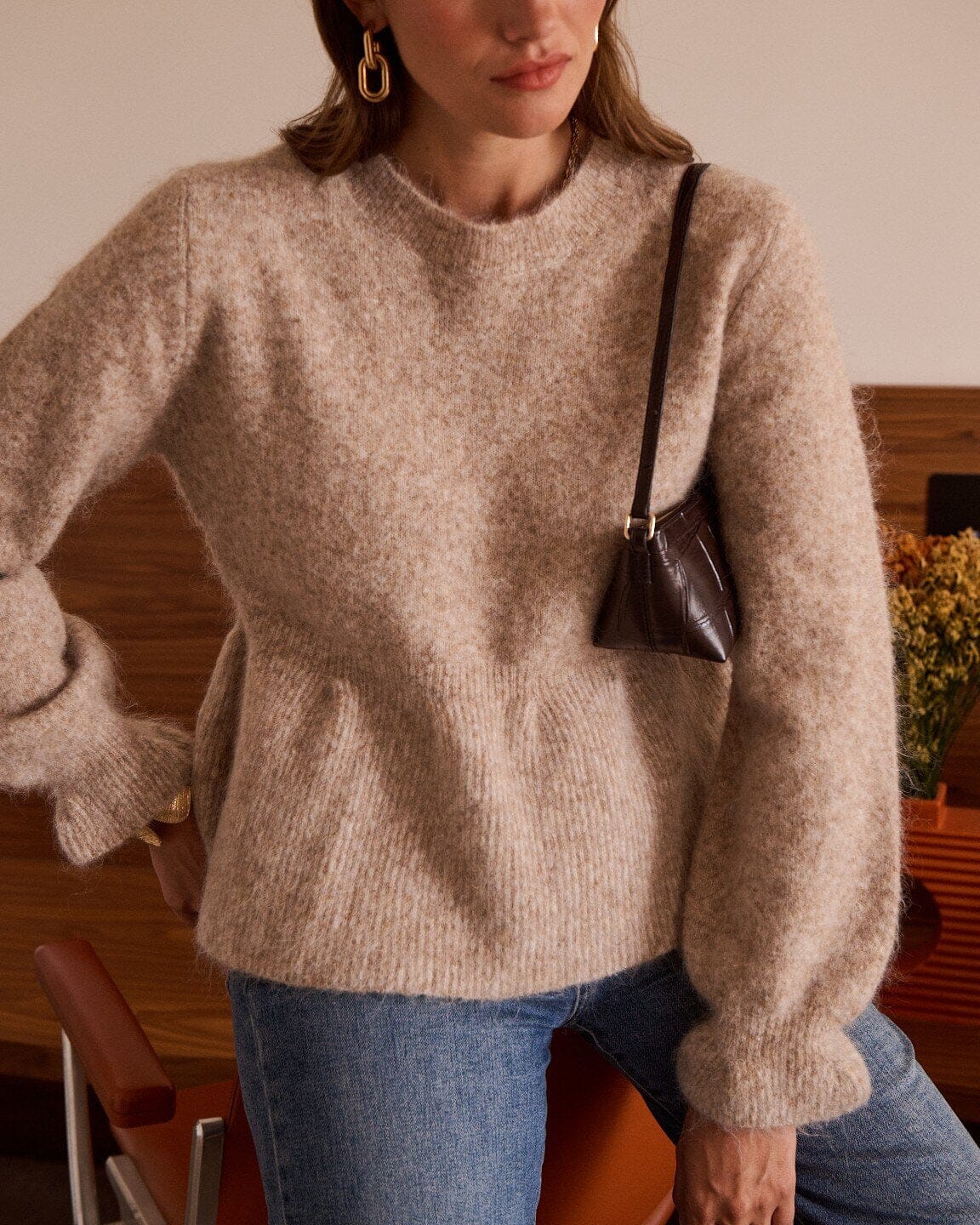 Gena Sweater | Taupe Shirt Parisienne Collection 