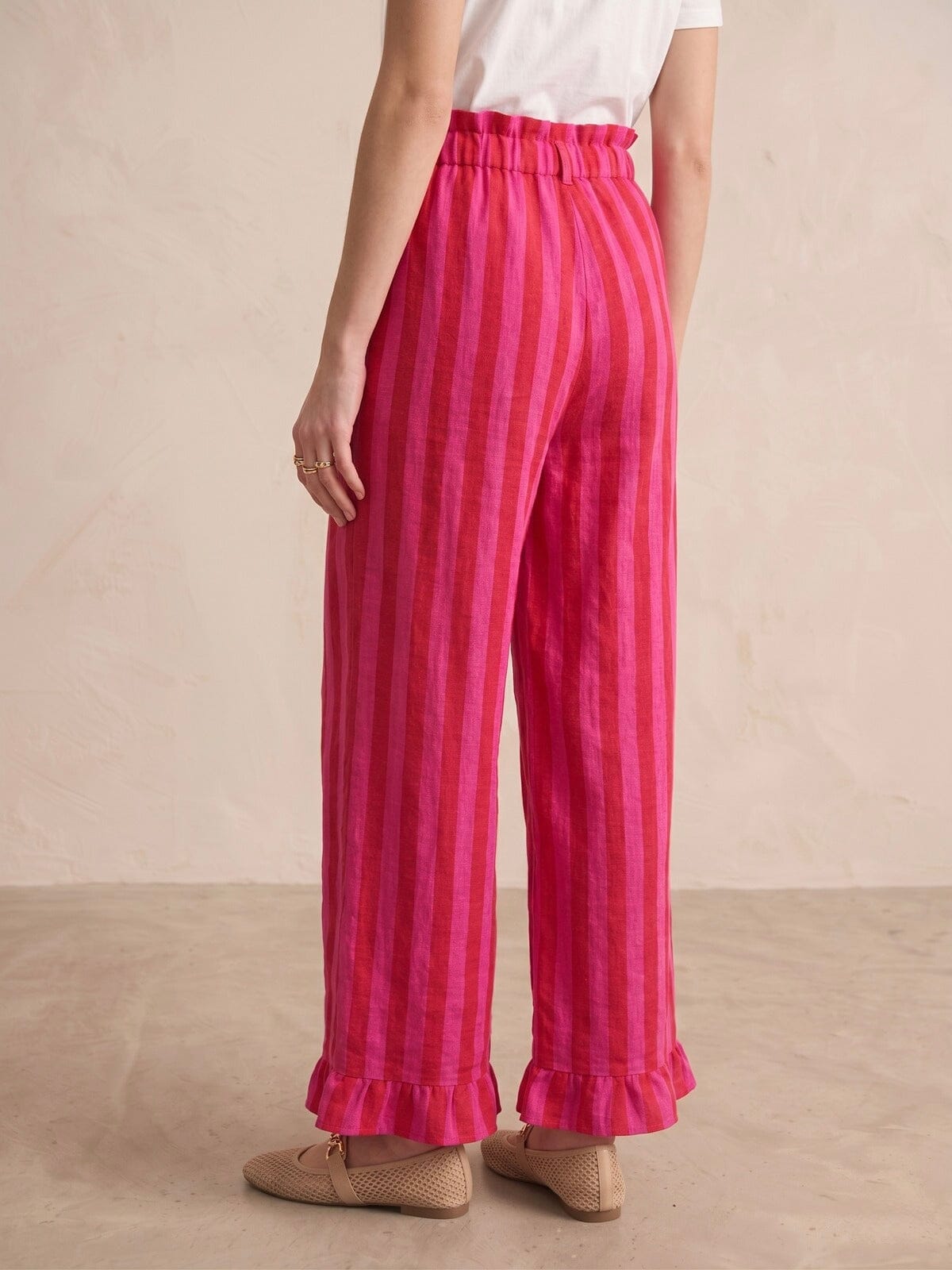 Ginevra Stripe Trousers | Fuchsia Trousers Parisienne Collection 