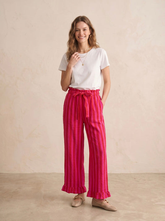 Ginevra Stripe Trousers | Fuchsia Trousers Parisienne Collection 