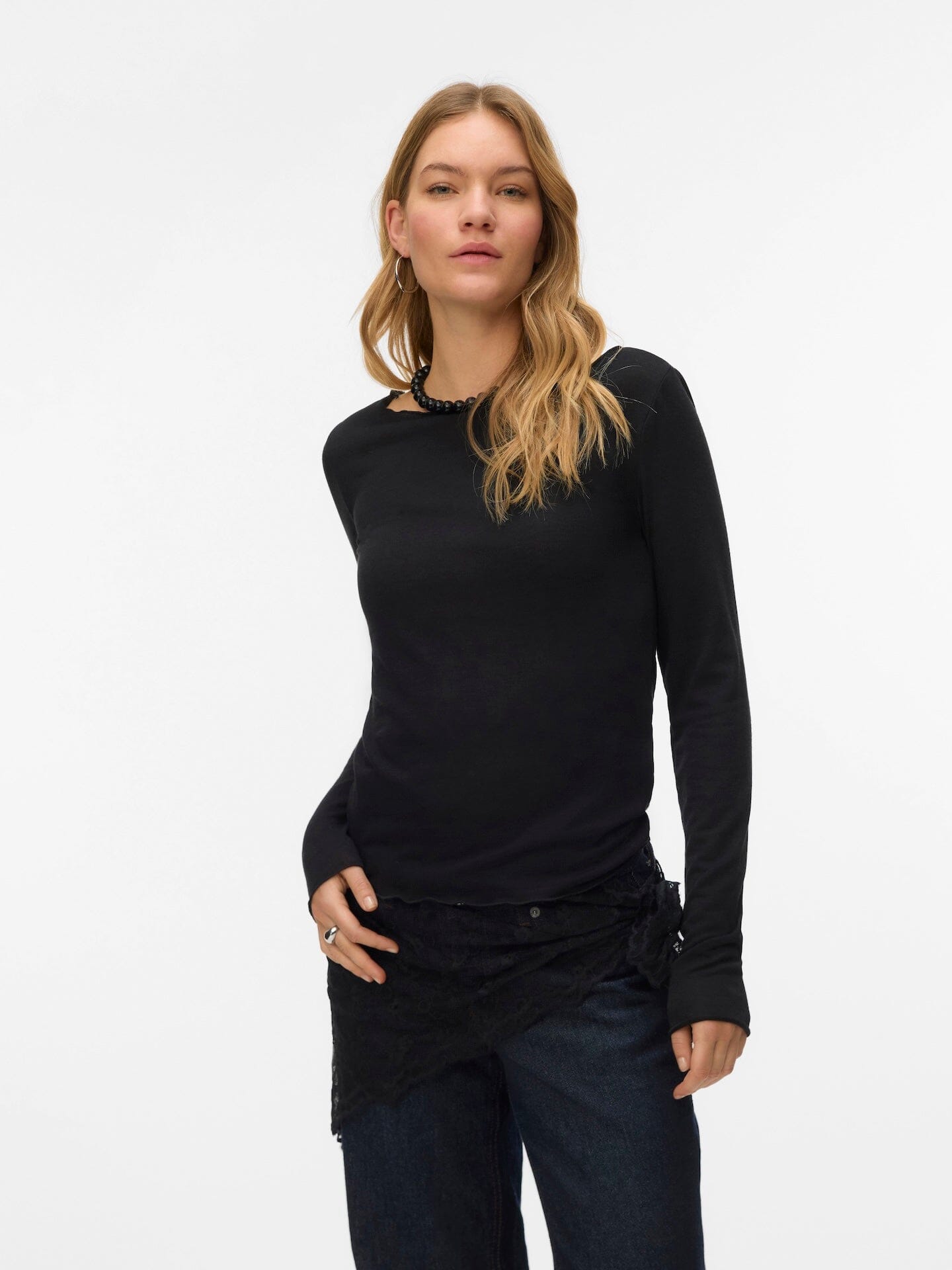 Glesha Boatneck Top | Black Shirts & Tops Aware 