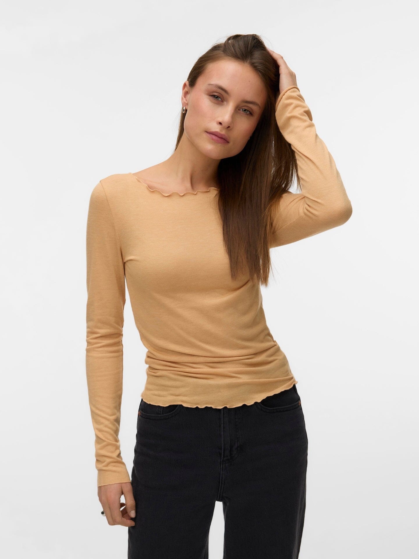 Glesha Boatneck Top | Latte Shirts & Tops Aware 
