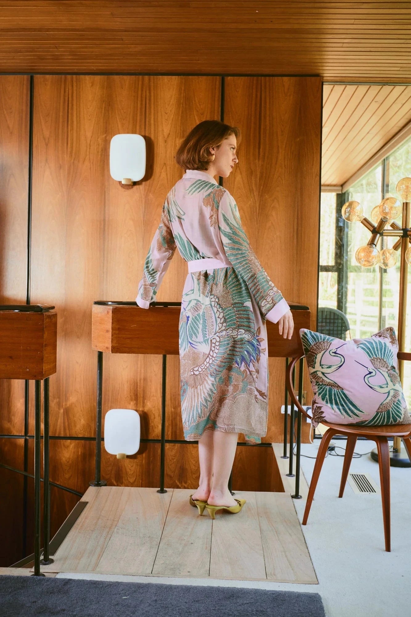 Gown | Crane Plaster Pink Dressing Gown One Hundred Stars 