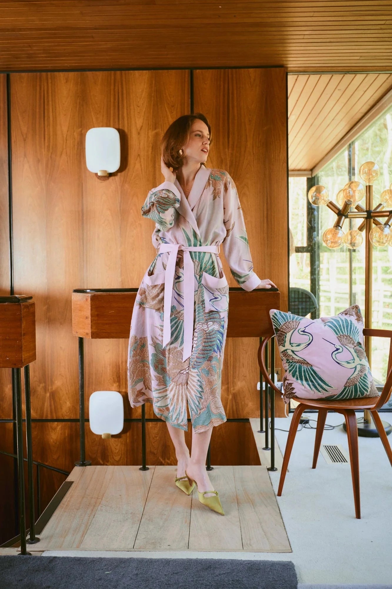 Gown | Crane Plaster Pink Dressing Gown One Hundred Stars 