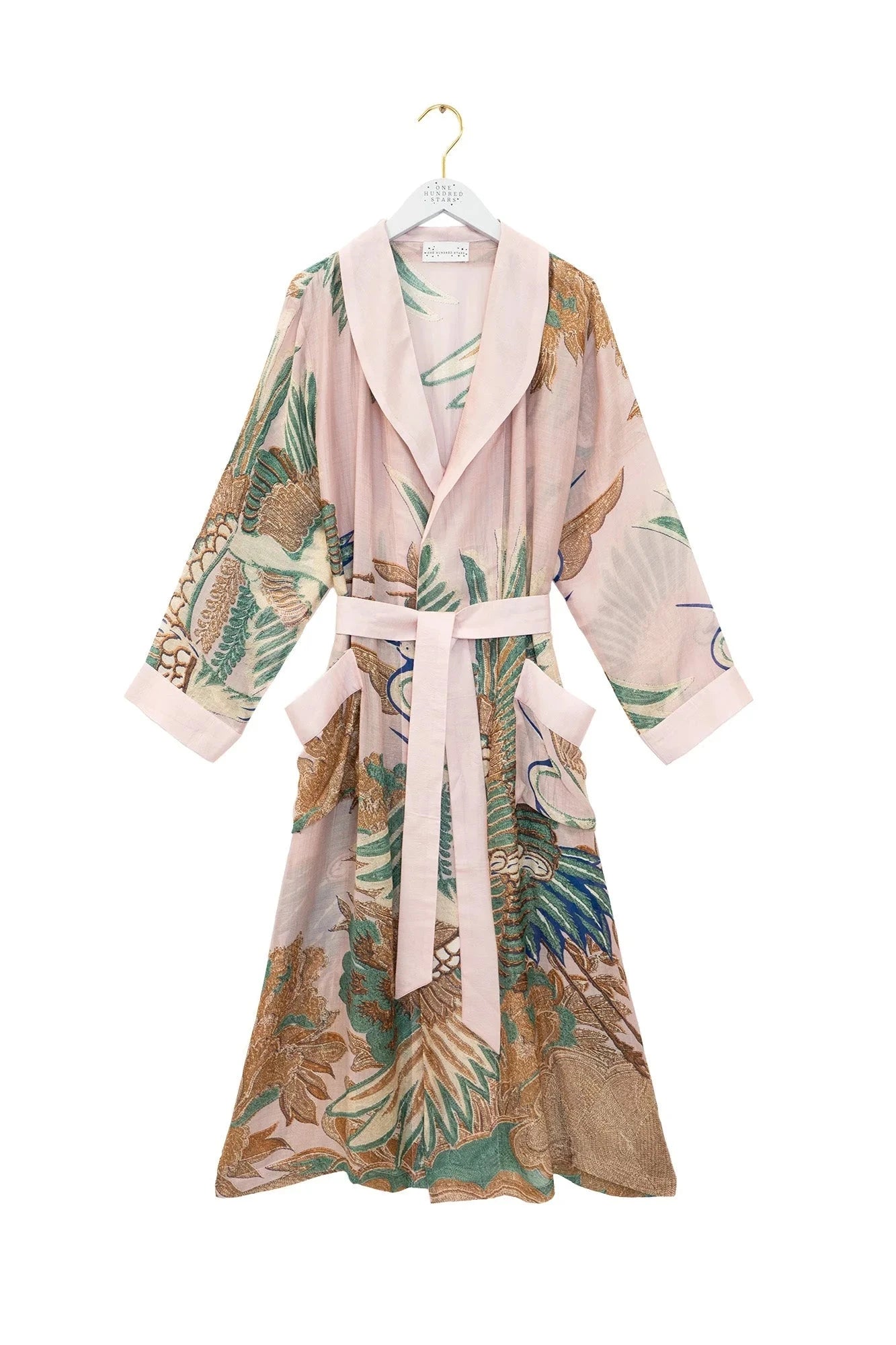 Gown | Crane Plaster Pink Dressing Gown One Hundred Stars 