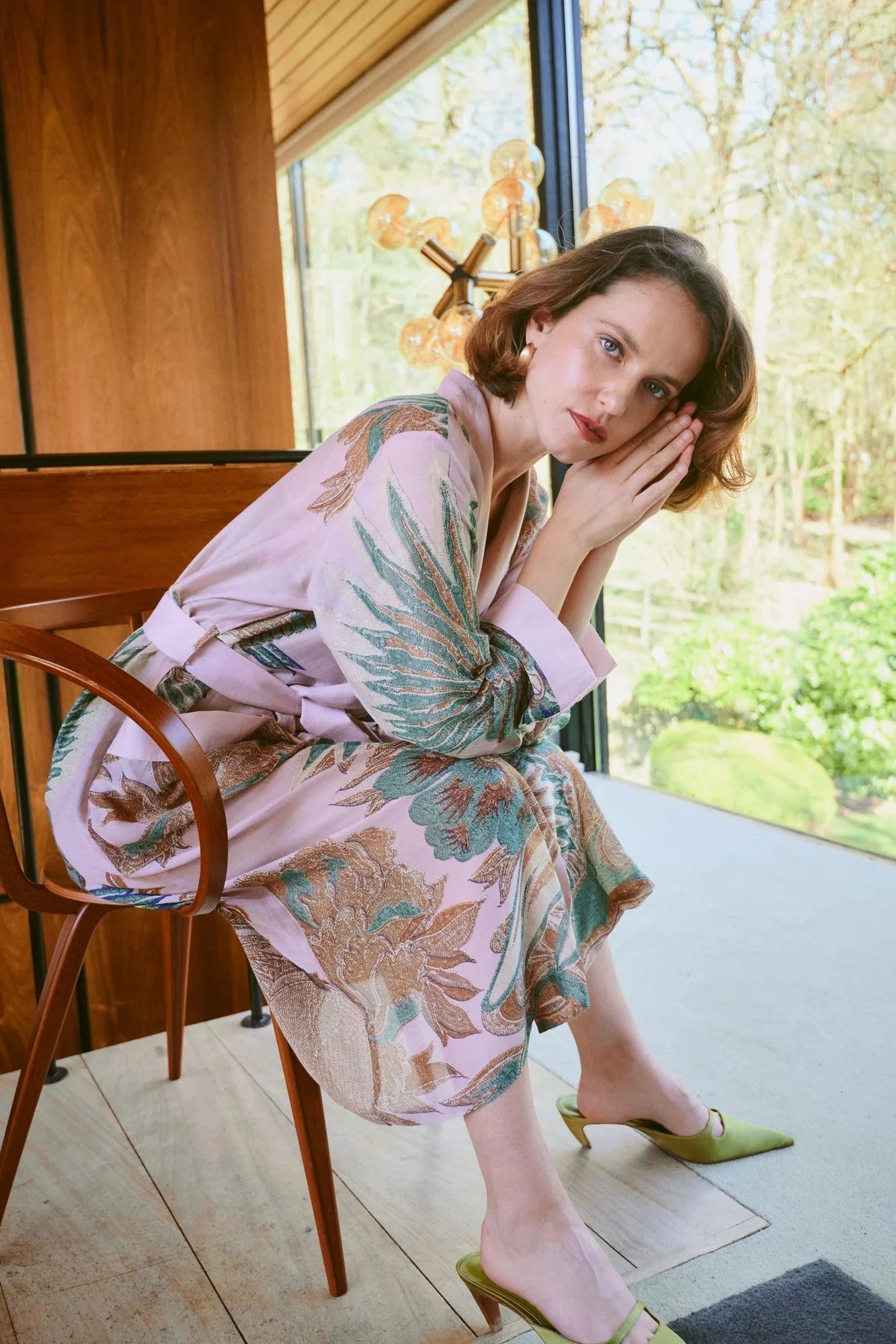 Gown | Crane Plaster Pink Dressing Gown One Hundred Stars 