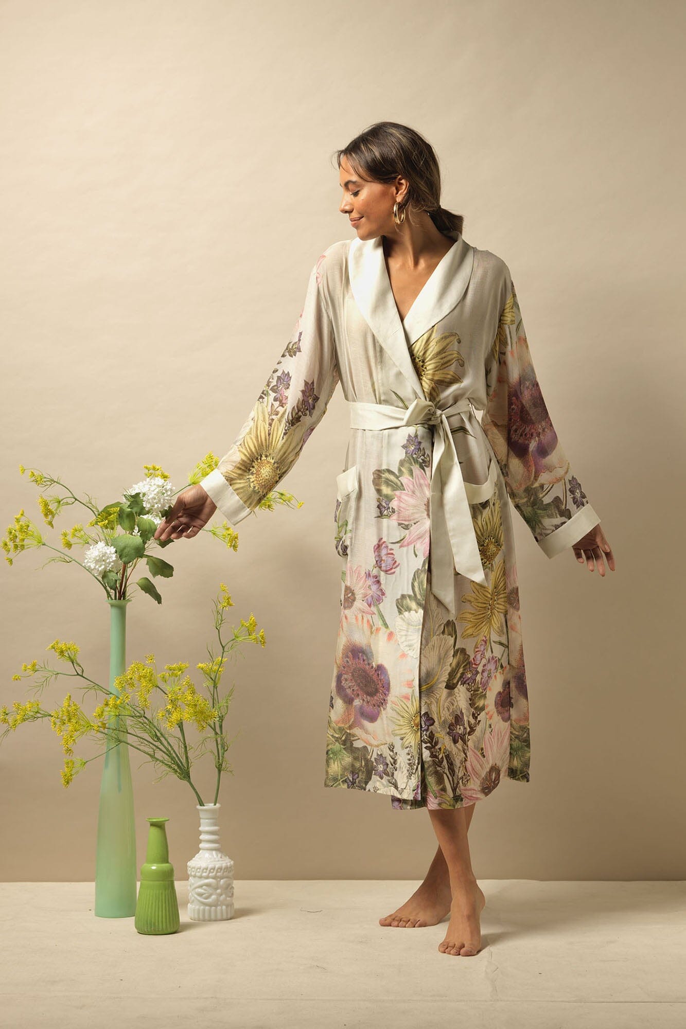 Gown | Daisy | Stone Dressing Gown One Hundred Stars 