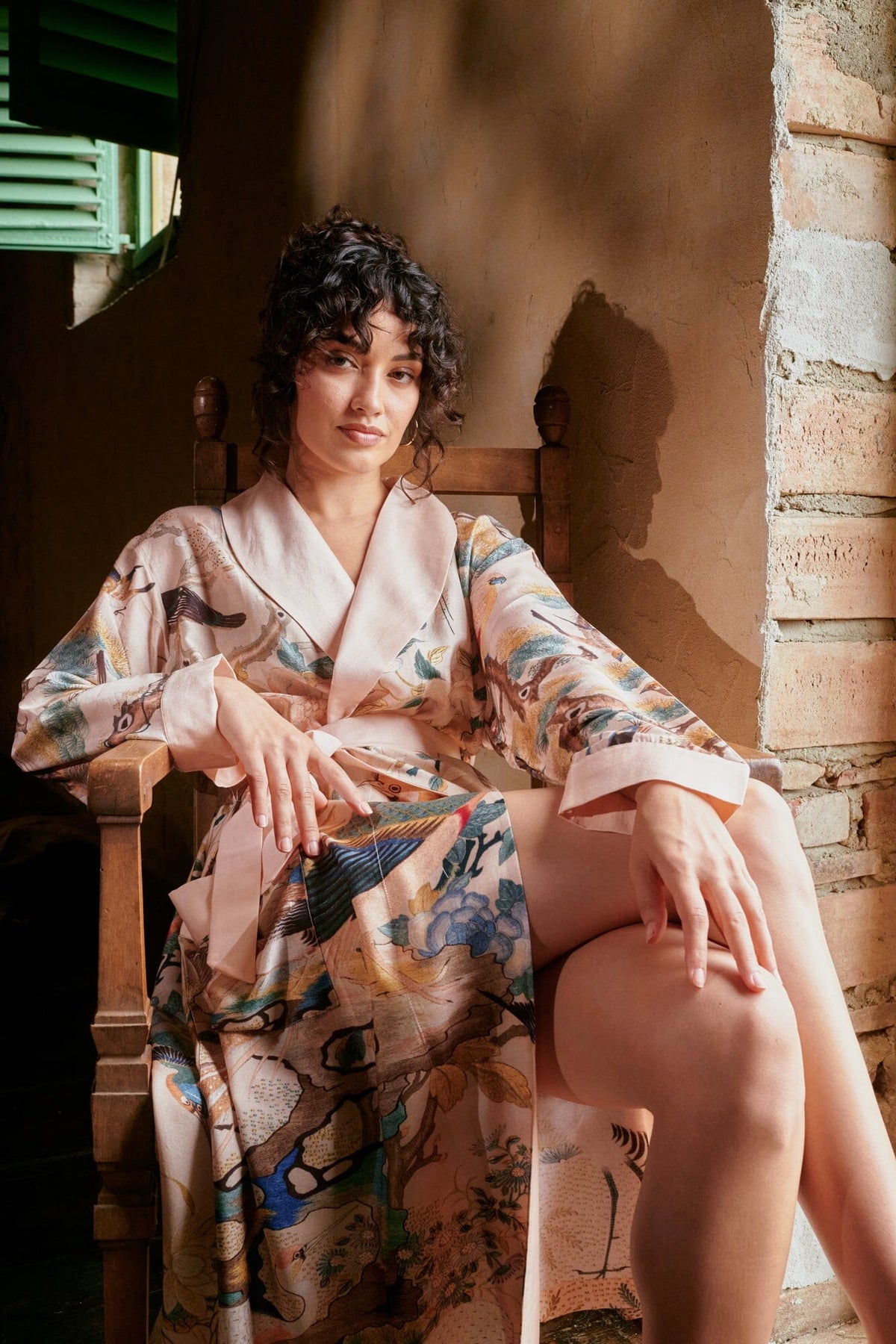 Gown | Hummingbird | Nude Dressing Gown One Hundred Stars 