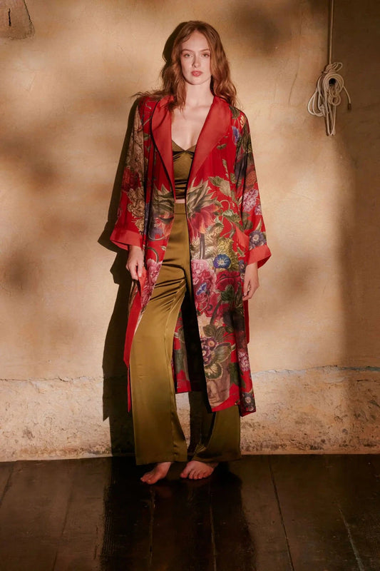 Gown | Primula Berry Dressing Gown One Hundred Stars 