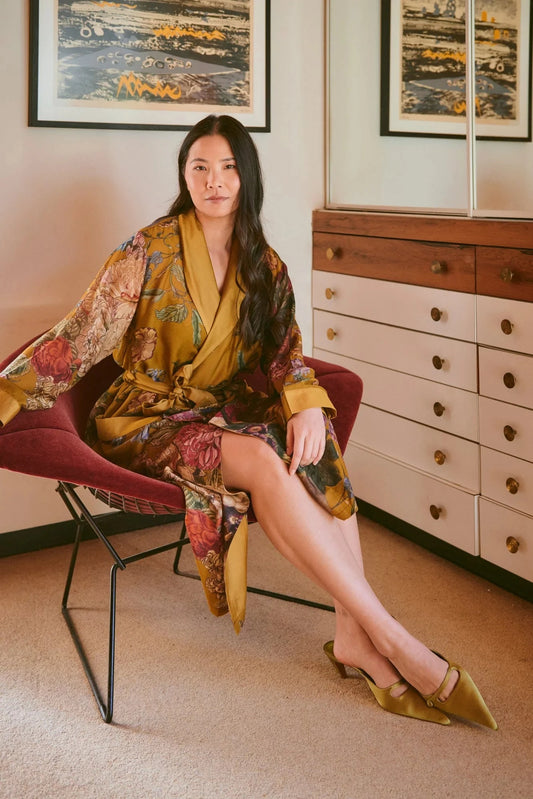 Gown | Primula Gold Dressing Gown One Hundred Stars 