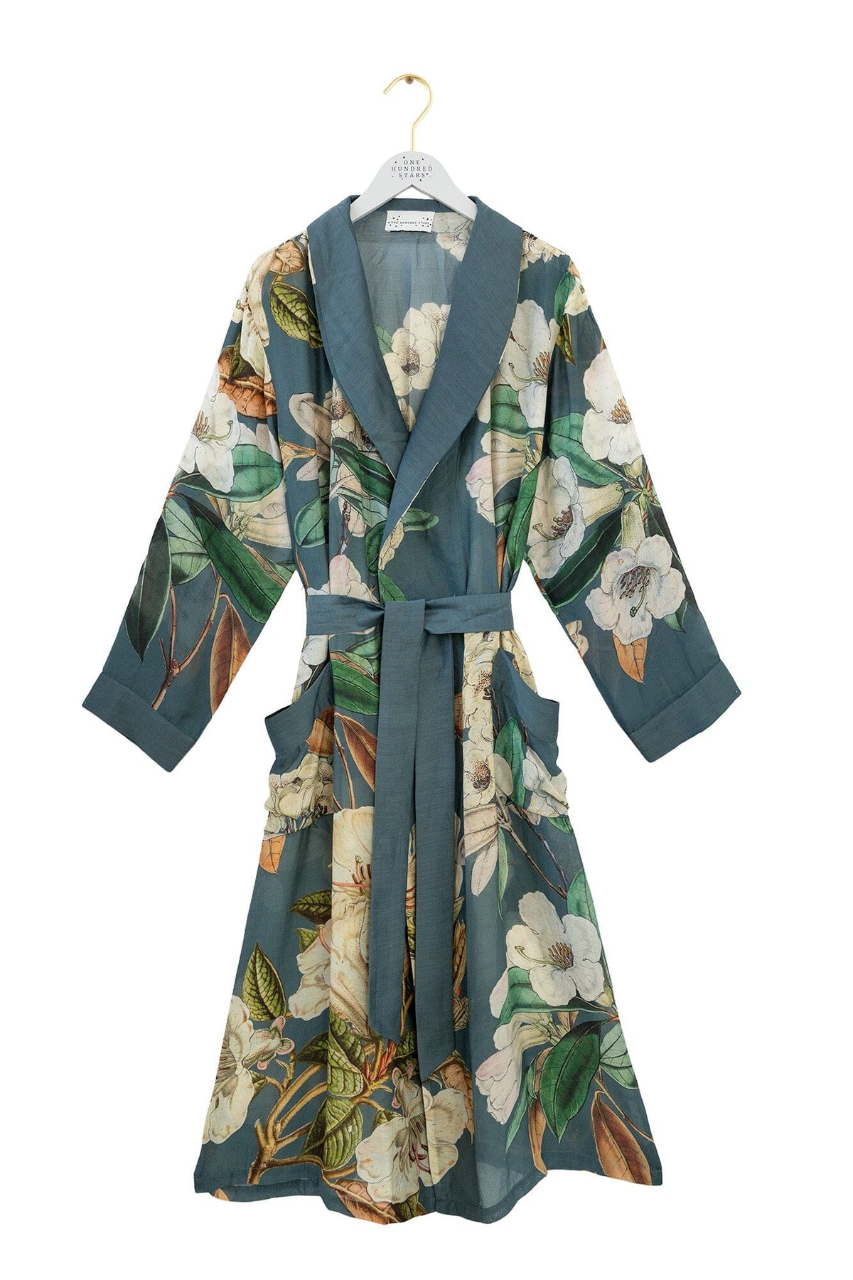 Gown | Rhodoleia | Blue Dressing Gown One Hundred Stars 