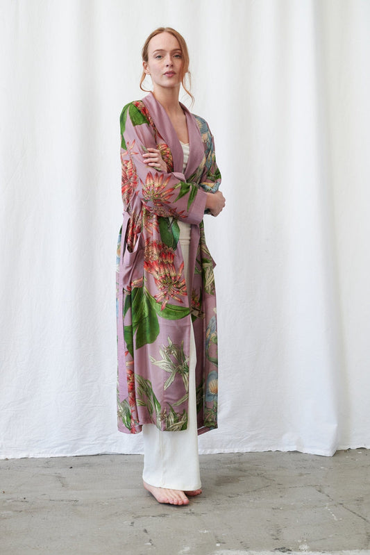 Gown | Rhodoleia | Pink Dressing Gown One Hundred Stars 