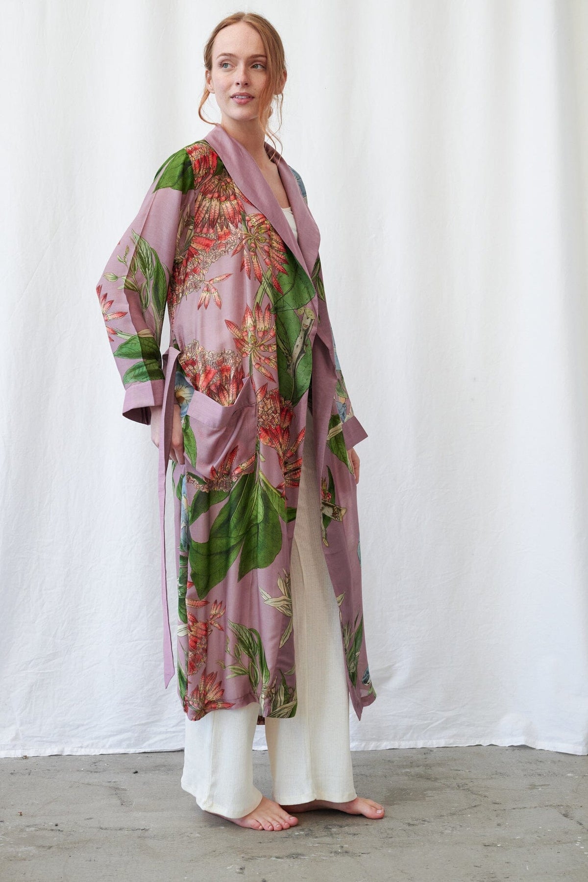 Gown | Rhodoleia | Pink Dressing Gown One Hundred Stars 