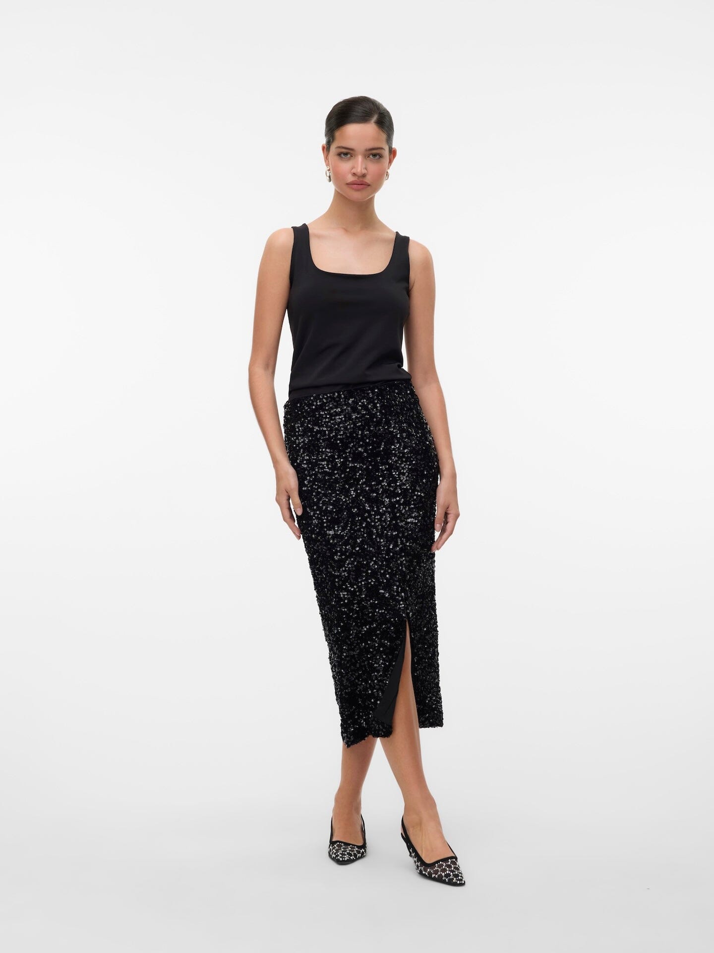 Halia Skirt | Black Skirt Vero Moda 