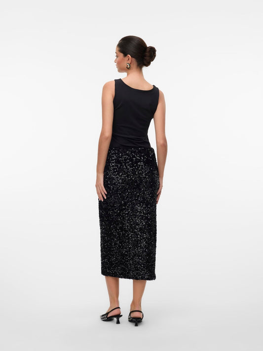 Halia Skirt | Black Skirt Vero Moda 