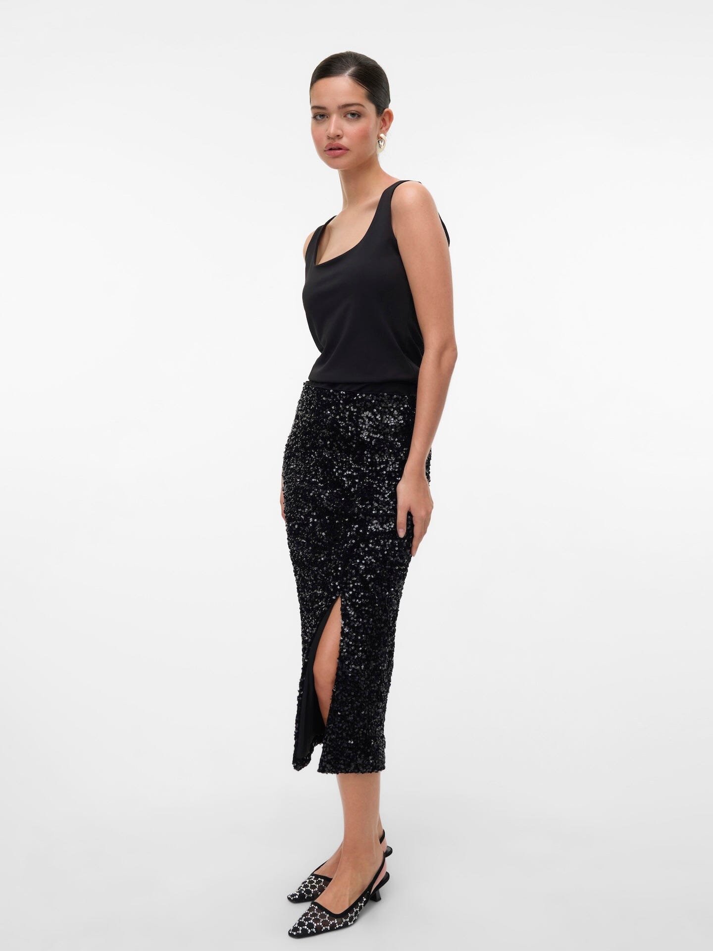 Halia Skirt | Black Skirt Vero Moda 